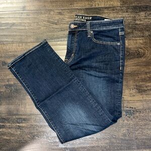 NWOT American Eagle Original Straight Dark Wash Jeans - Extreme Flex - 36x30